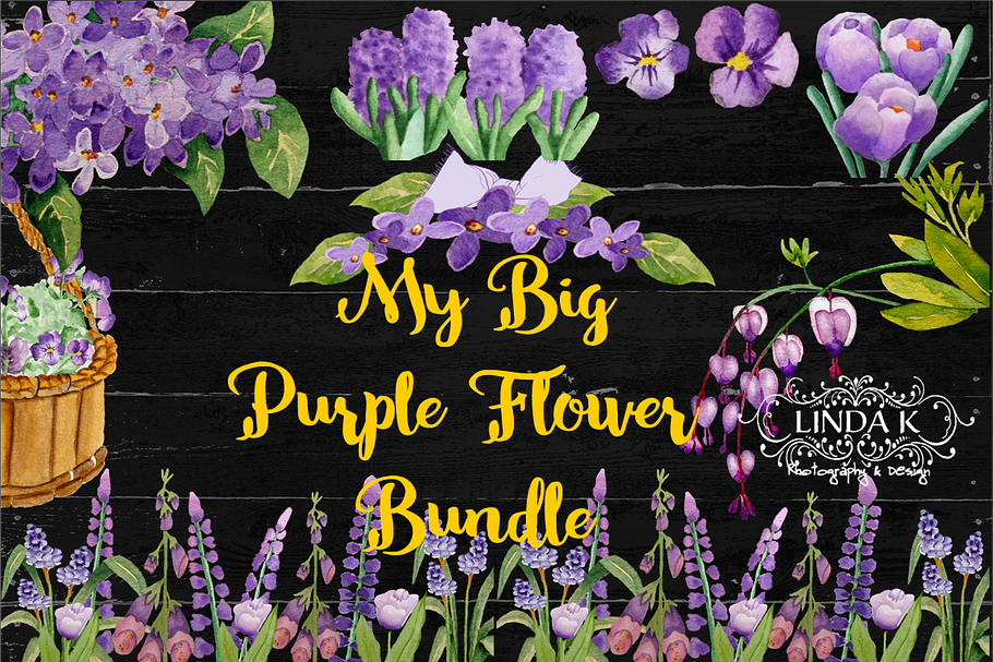 My Big Purple Flower Bundle