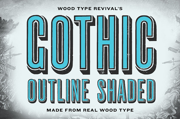 Gothic Outline Shaded in Display Fonts - product preview 2