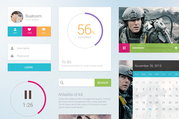 Ahladita UI Kit in UI Kits and Libraries - product preview 1