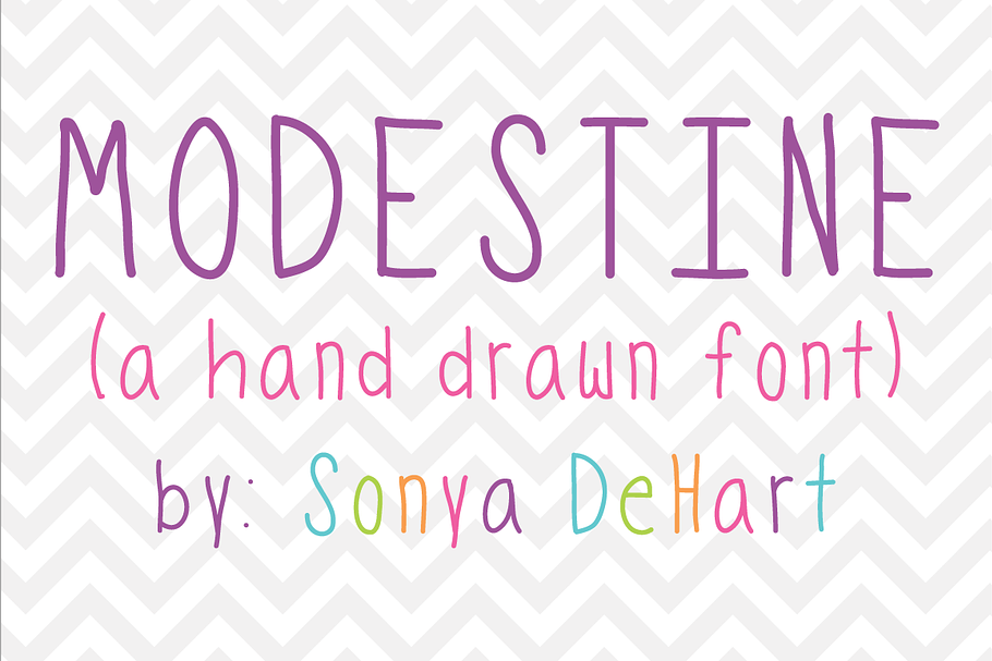 Modestine a Hand Drawn Font