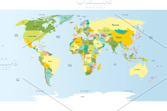 Political world maps set in Illustrations - product preview 4