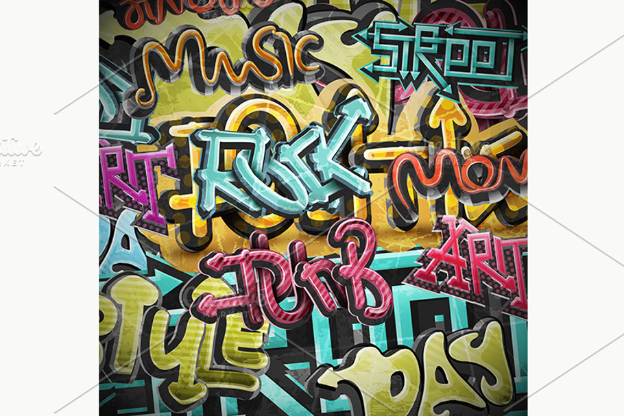 Graffiti Grunge Background in Illustrations - product preview 8