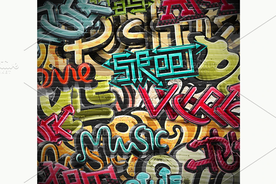 Graffiti Grunge Texture in Illustrations - product preview 8