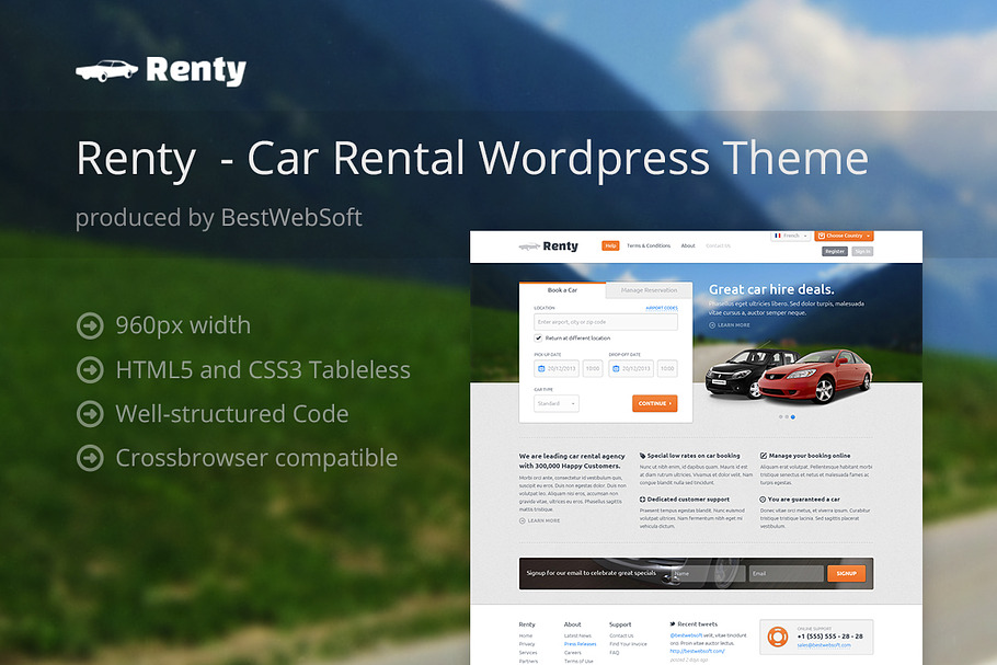 Renty - Car Rental WordPress Theme in WordPress Commerce Themes - product preview 8