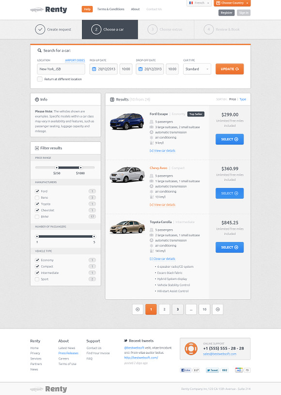 Renty - Car Rental WordPress Theme in WordPress Commerce Themes - product preview 2