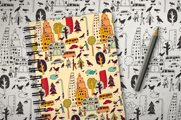 Doodles city vector set in Illustrations - product preview 2