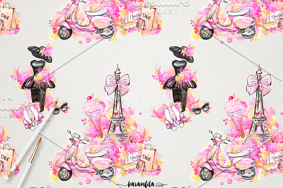 Paris Fashion Clipart in Illustrations - product preview 5