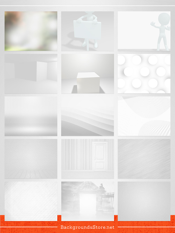 White Backdrops Set in Textures - product preview 2
