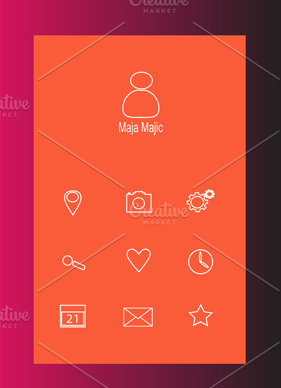 Mobile interface colored vector in Mobile & Web Mockups - product preview 3