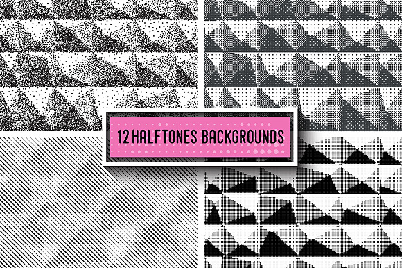 12 Halftone backrounds. in Illustrations - product preview 4