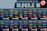 Illustrator Graphic Styles Bundle 01