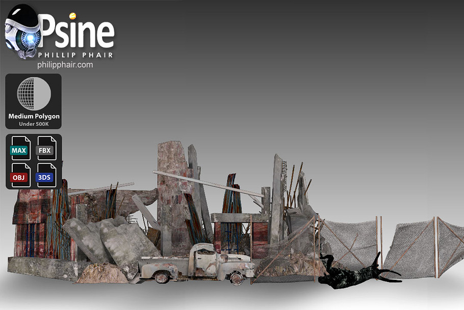 Car & Building Wreck in Architecture - product preview 8