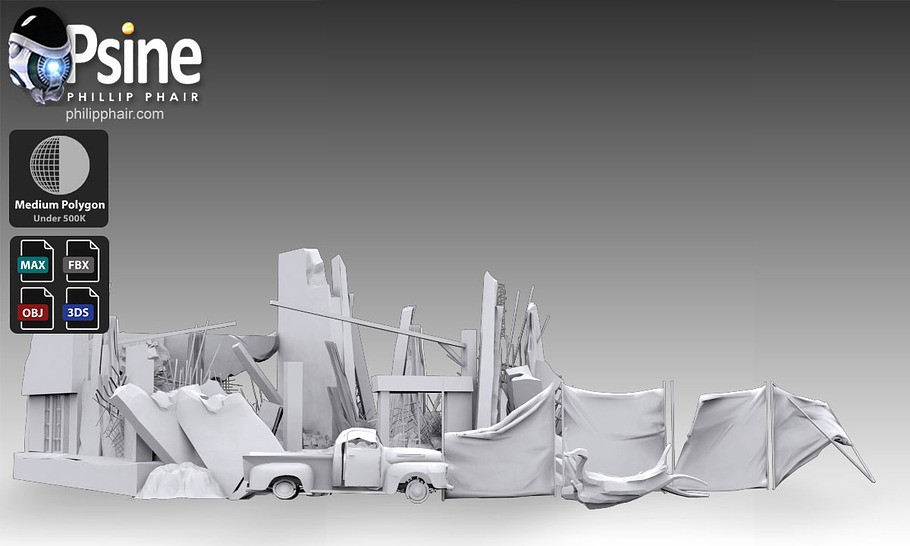 Car & Building Wreck in Architecture - product preview 5
