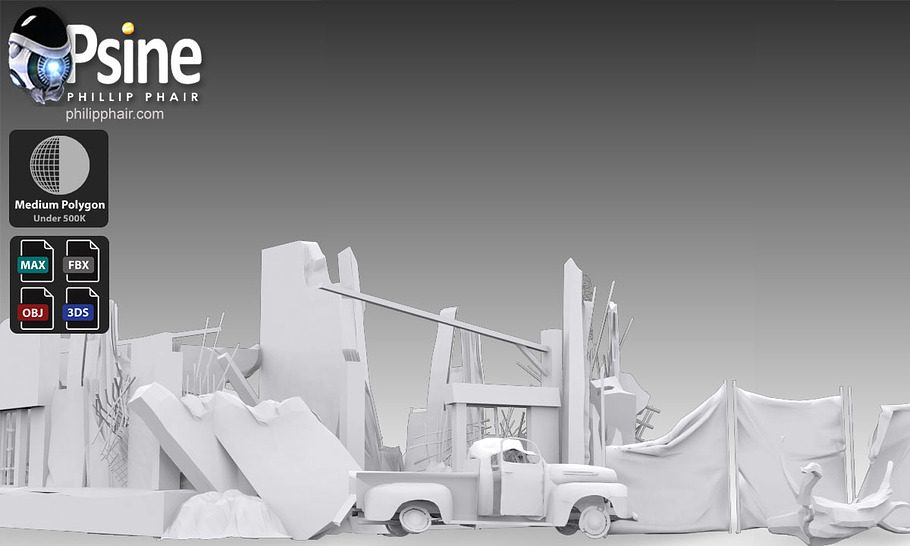 Car & Building Wreck in Architecture - product preview 6