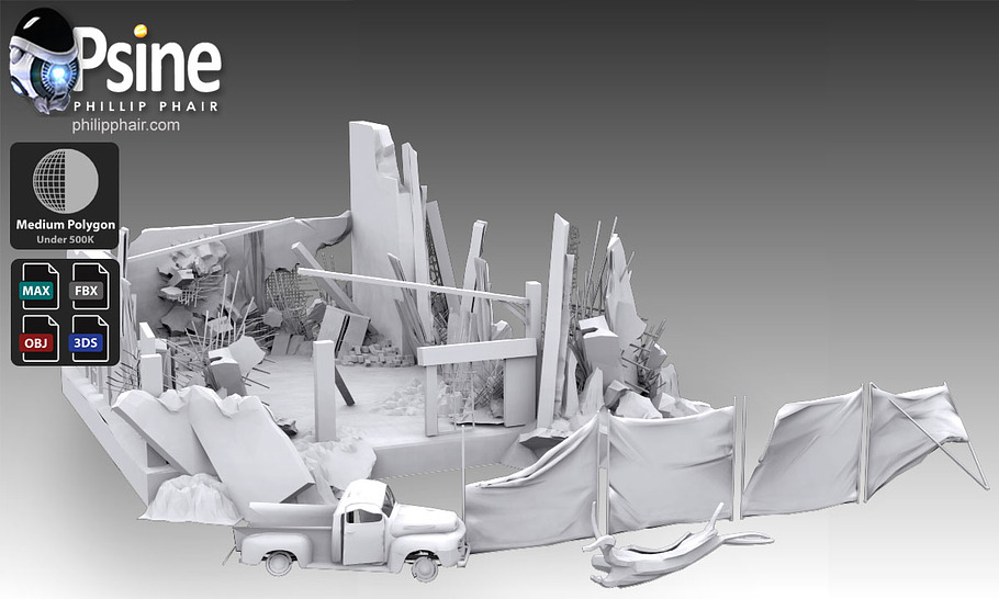 Car & Building Wreck in Architecture - product preview 9