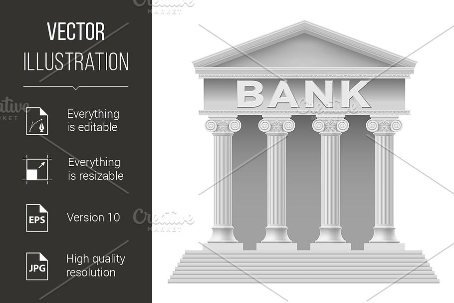 Bank building in Graphics - product preview 8