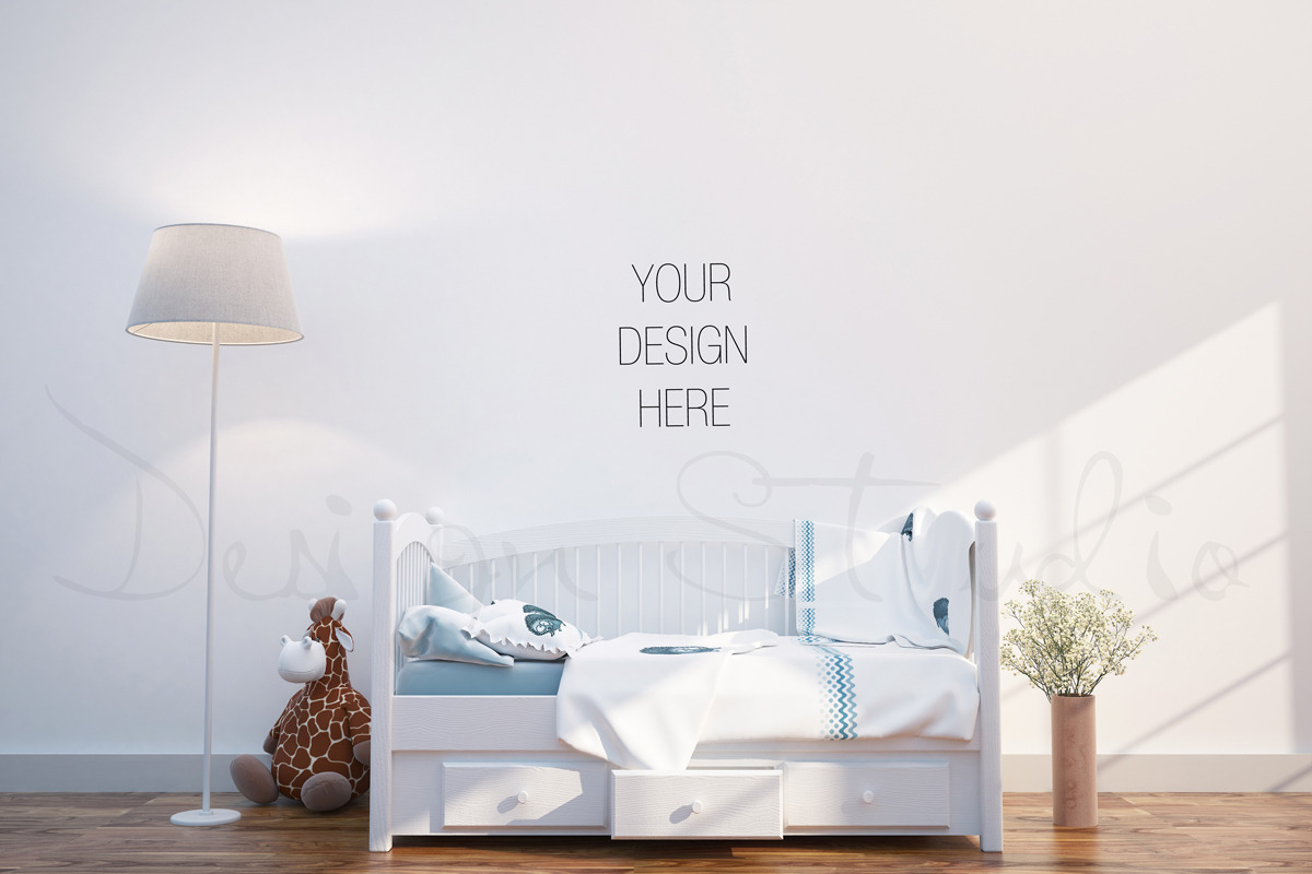 interior PSD, Nursery room photo in Print Mockups - product preview 8