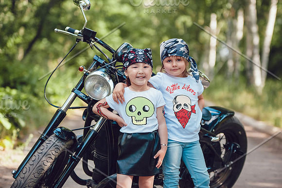 Little Bikers T-Shirt Mock-Up in Product Mockups - product preview 8