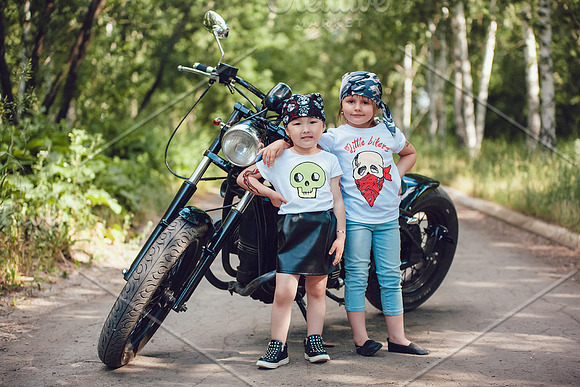Little Bikers T-Shirt Mock-Up in Product Mockups - product preview 10