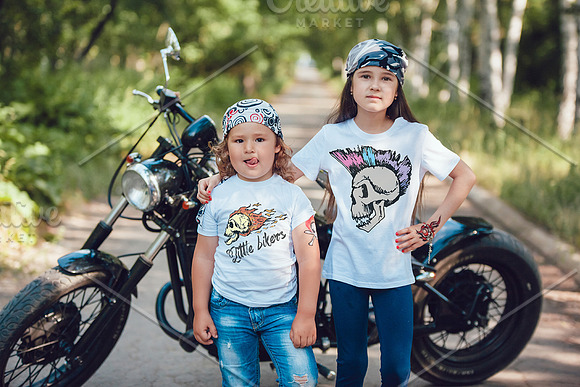 Little Bikers T-Shirt Mock-Up in Product Mockups - product preview 11