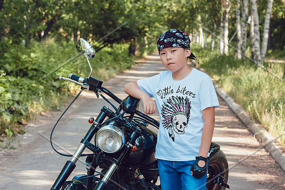 Little Bikers T-Shirt Mock-Up in Product Mockups - product preview 12