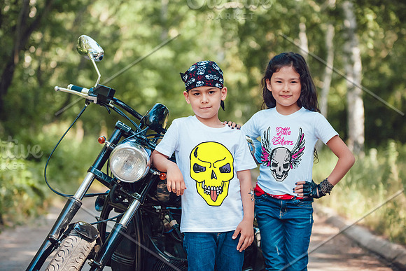 Little Bikers T-Shirt Mock-Up in Product Mockups - product preview 14