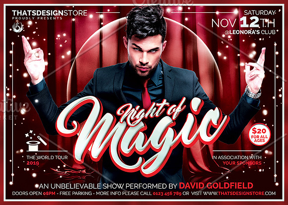 Magic Performer Flyer Bundle in Flyer Templates - product preview 5