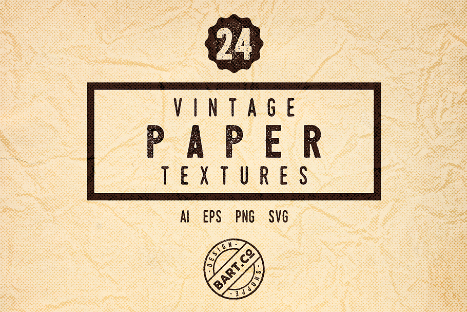 24 Halftone Crumpled Paper Textures