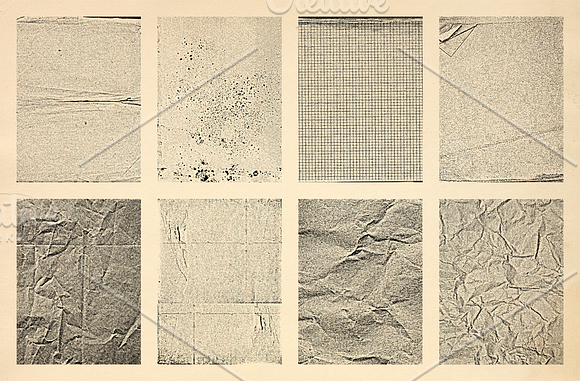 24 Halftone Crumpled Paper Textures in Textures - product preview 2