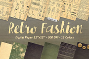 Retro Fashion digital paper