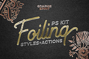 FOIL STAMP Photoshop Styles+Actions