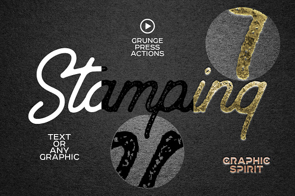 FOIL STAMP Photoshop Styles+Actions in Photoshop Layer Styles - product preview 1