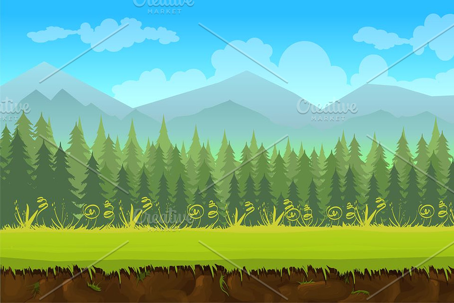 Forest Game background in Illustrations - product preview 8