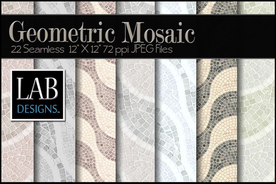 22 Geometric Mosaic Tile Backgrounds