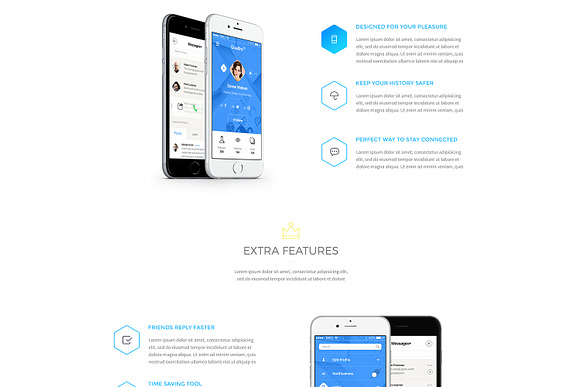 Quadro App - Mobile App PSD Template in Landing Page Templates - product preview 4