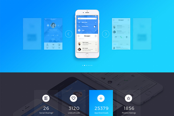 Quadro App - Mobile App PSD Template in Landing Page Templates - product preview 5