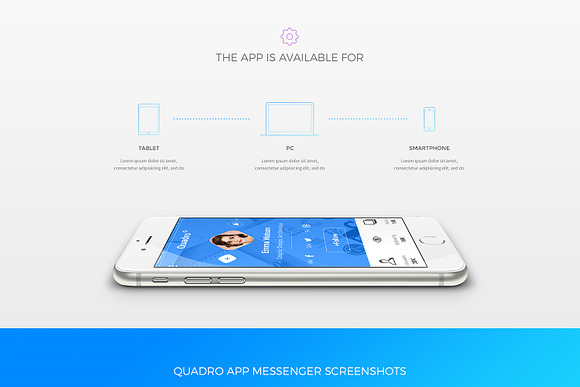 Quadro App - Mobile App PSD Template in Landing Page Templates - product preview 9