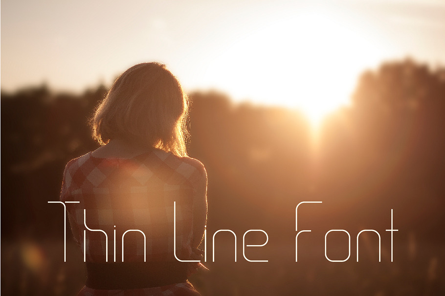 Thin Line Font in Sans-Serif Fonts - product preview 8