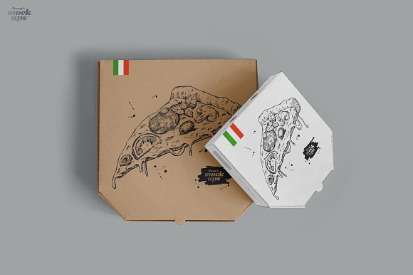 Pizza Box Mockup in Product Mockups - product preview 1