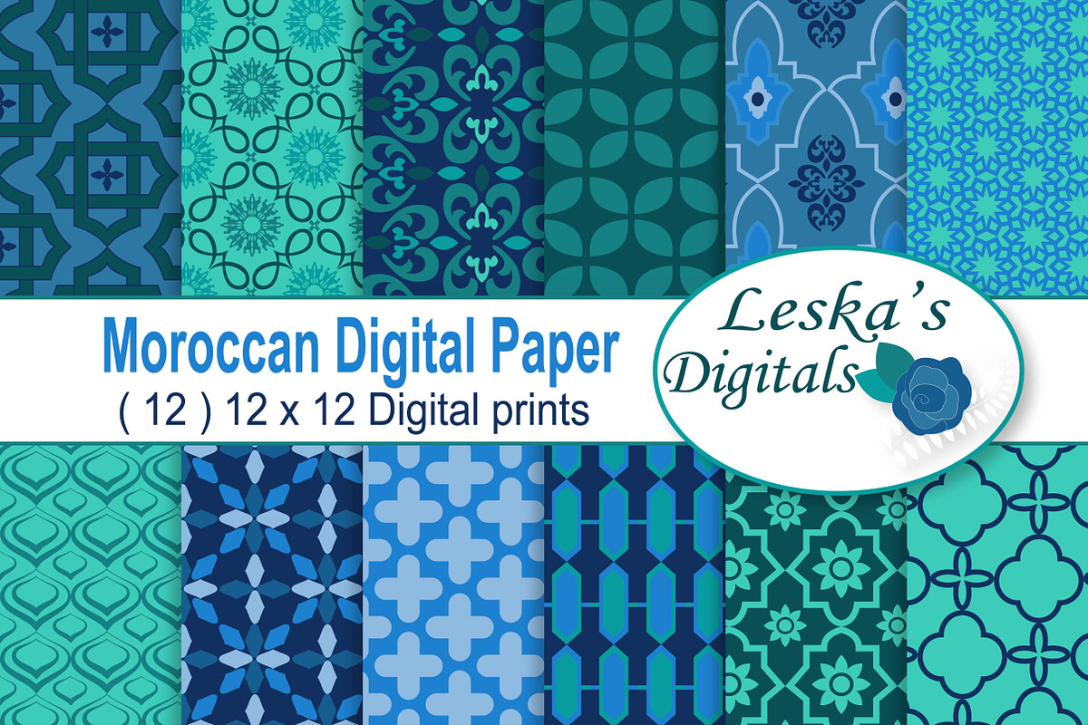 MOROCCAN Digital Pattern Paper  in Patterns - product preview 8