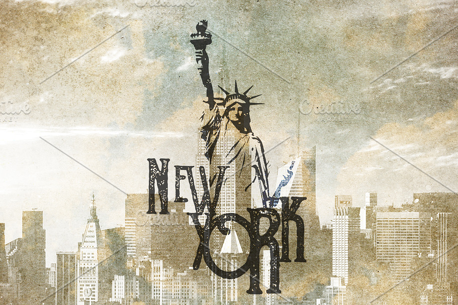 NYC T-SHIRT PRINTS (St of Liberty) in Illustrations - product preview 8