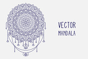 Vector mandala + 2 colors
