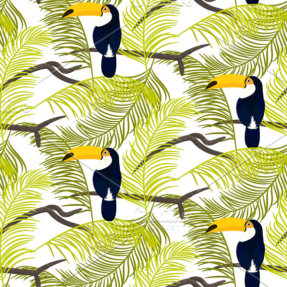 Toucan in Jungle Seamless Patterns in Patterns - product preview 4