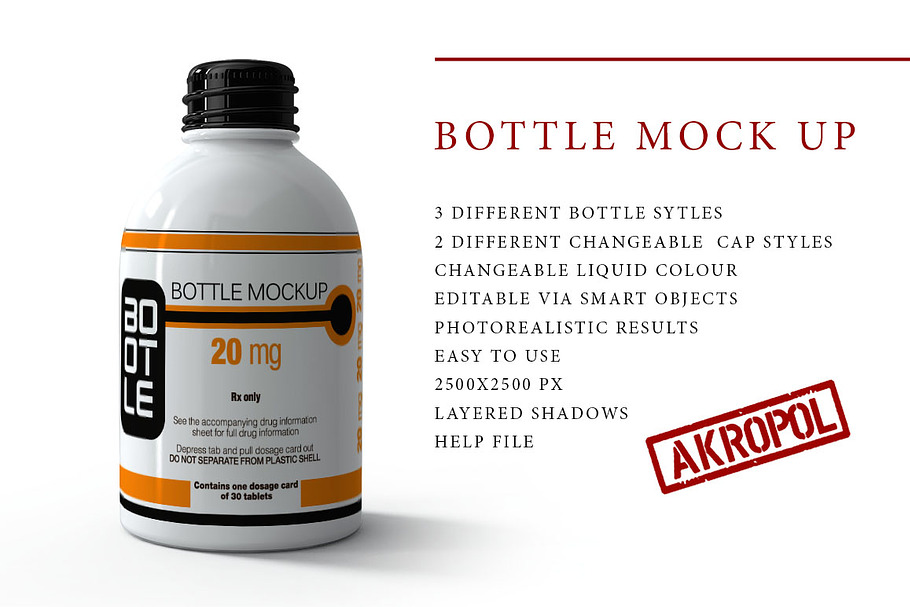 Bottle Mock Up in Product Mockups - product preview 8