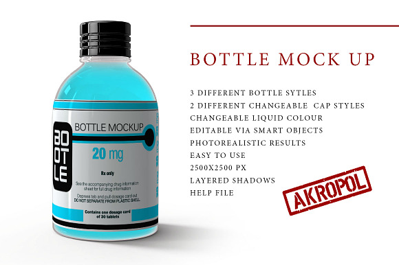 Bottle Mock Up in Product Mockups - product preview 2