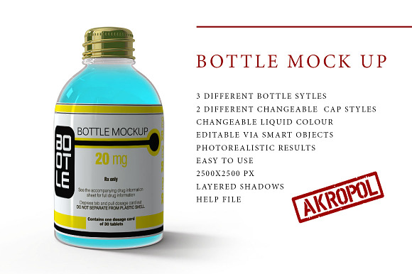 Bottle Mock Up in Product Mockups - product preview 3