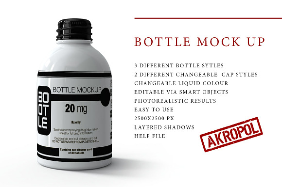 Bottle Mock Up in Product Mockups - product preview 6