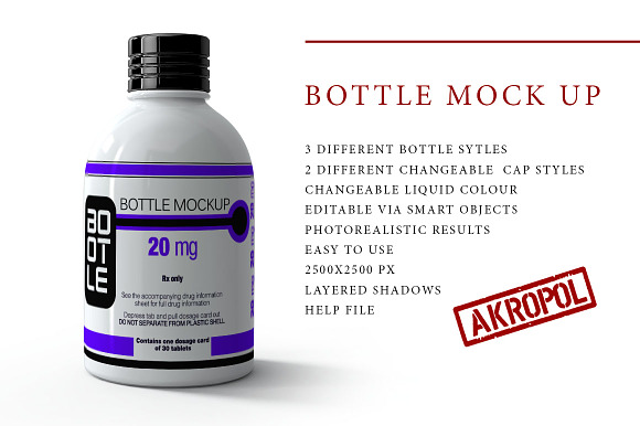 Bottle Mock Up in Product Mockups - product preview 7