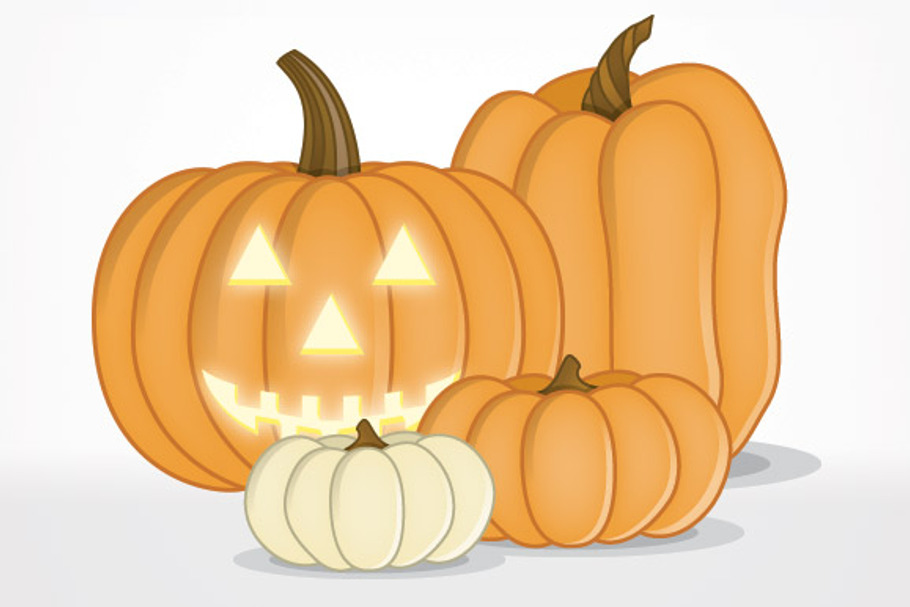 Jack-O-Lantern Pumpkin Faces Vectors in Graphics - product preview 8