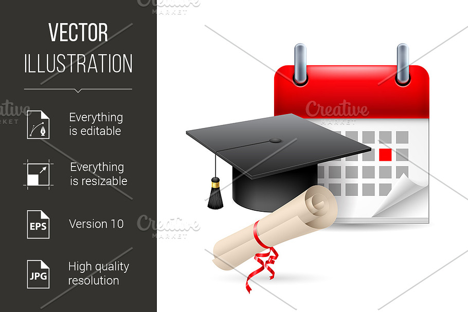 Education time icon in Graphics - product preview 8